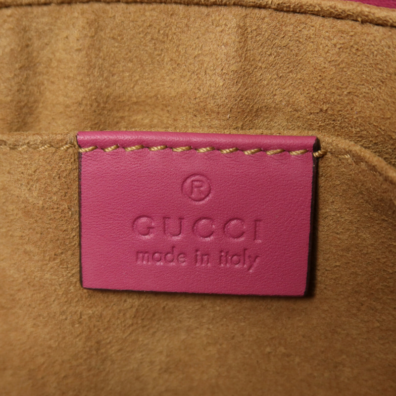 GUCCI 塗層帆布GG Supreme Mini Zip Bag金扣手挽肩背兩用袋-5