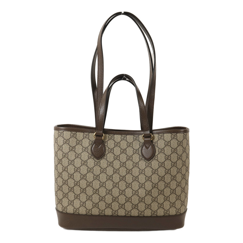 GUCCI 塗層帆布/牛皮皮革Ophidia Tote金扣手挽肩背兩用袋-1