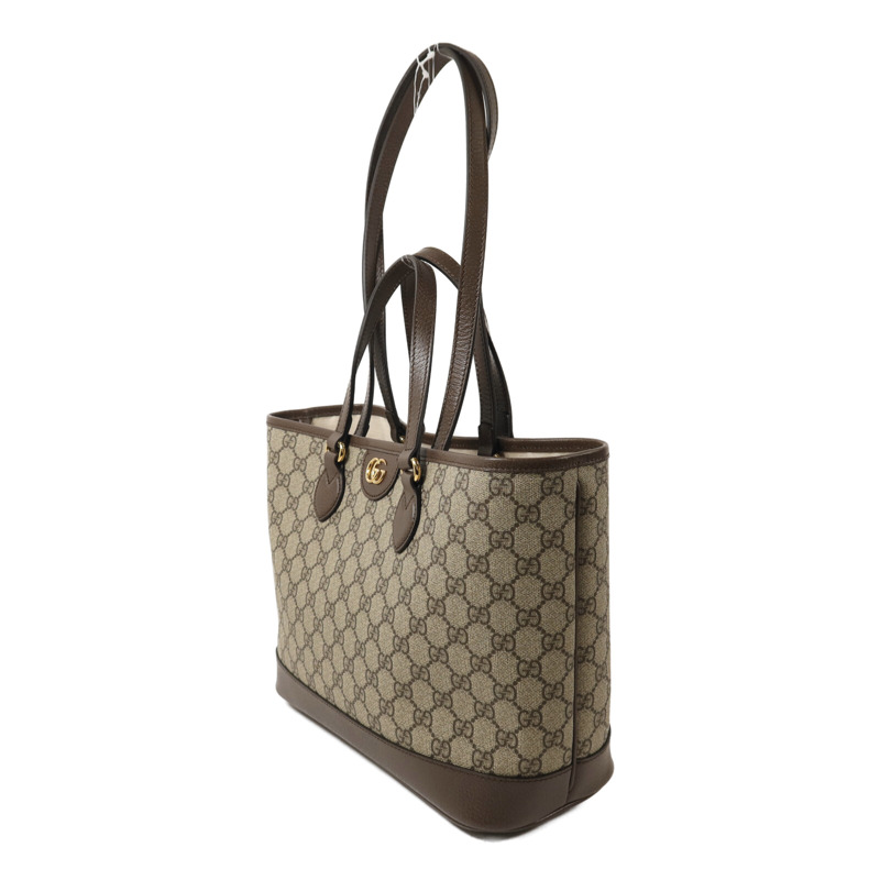 GUCCI 塗層帆布/牛皮皮革Ophidia Tote金扣手挽肩背兩用袋-2