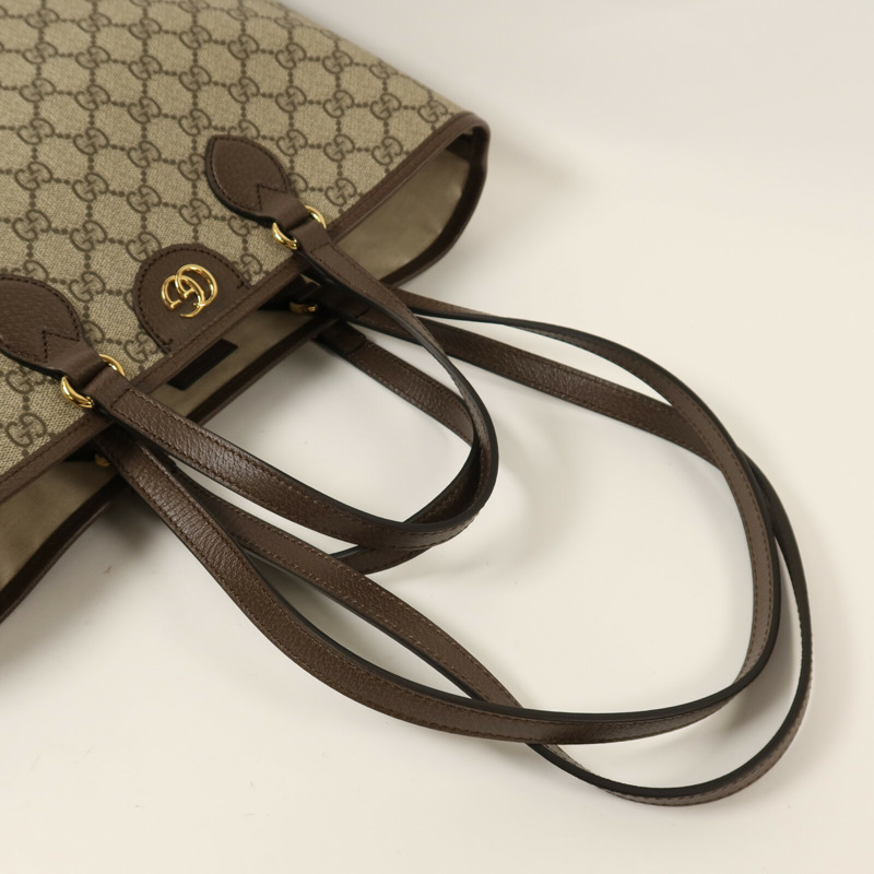 GUCCI 塗層帆布/牛皮皮革Ophidia Tote金扣手挽肩背兩用袋-8