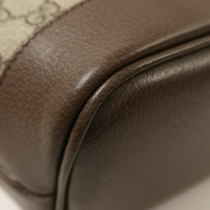 GUCCI 塗層帆布/牛皮皮革Ophidia Tote金扣手挽肩背兩用袋-11