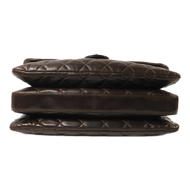 CHANEL 羊皮皮革Chain Shoulder銀扣鏈帶肩背袋-3