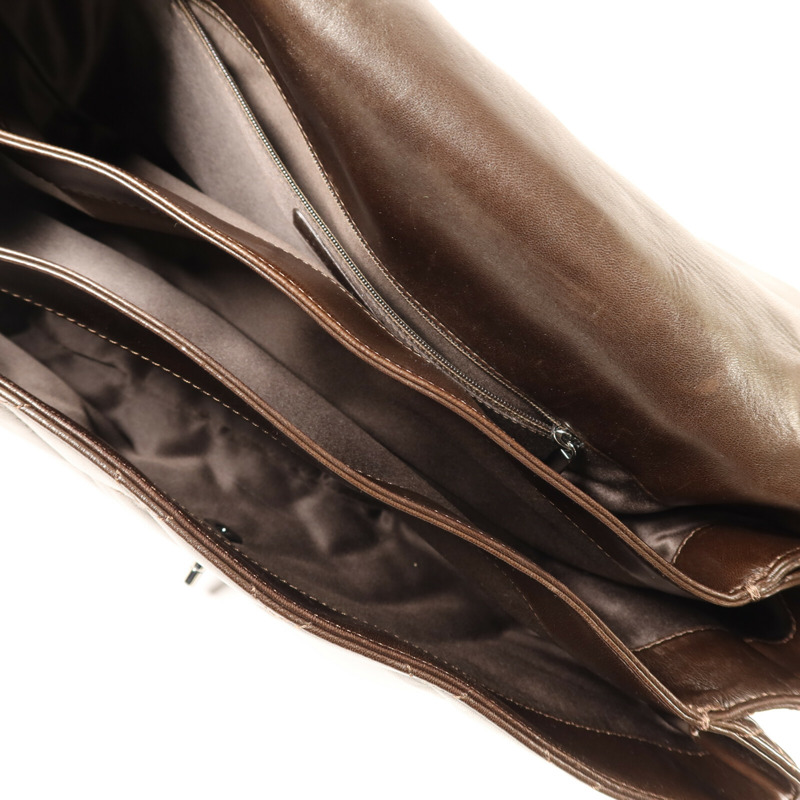 CHANEL 羊皮皮革Chain Shoulder銀扣鏈帶肩背袋-4