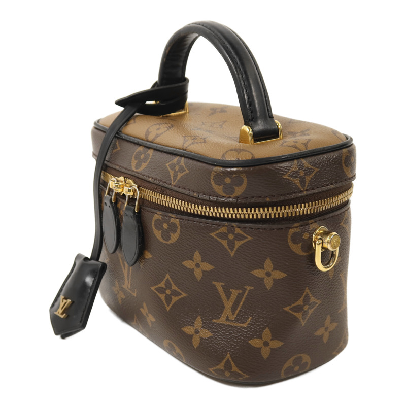 LOUIS VUITTON Monogram Reverse Vanity PM金扣鏈帶手挽肩背兩用袋-2