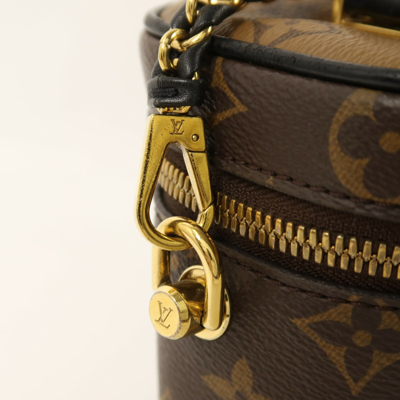 LOUIS VUITTON Monogram Reverse Vanity PM金扣鏈帶手挽肩背兩用袋-7