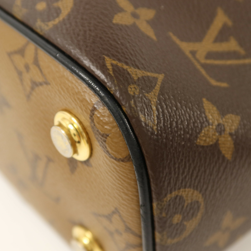 LOUIS VUITTON Monogram Reverse Vanity PM金扣鏈帶手挽肩背兩用袋-11