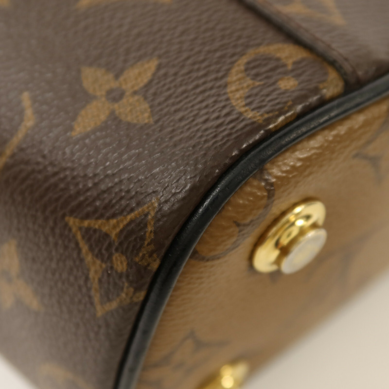 LOUIS VUITTON Monogram Reverse Vanity PM金扣鏈帶手挽肩背兩用袋-12