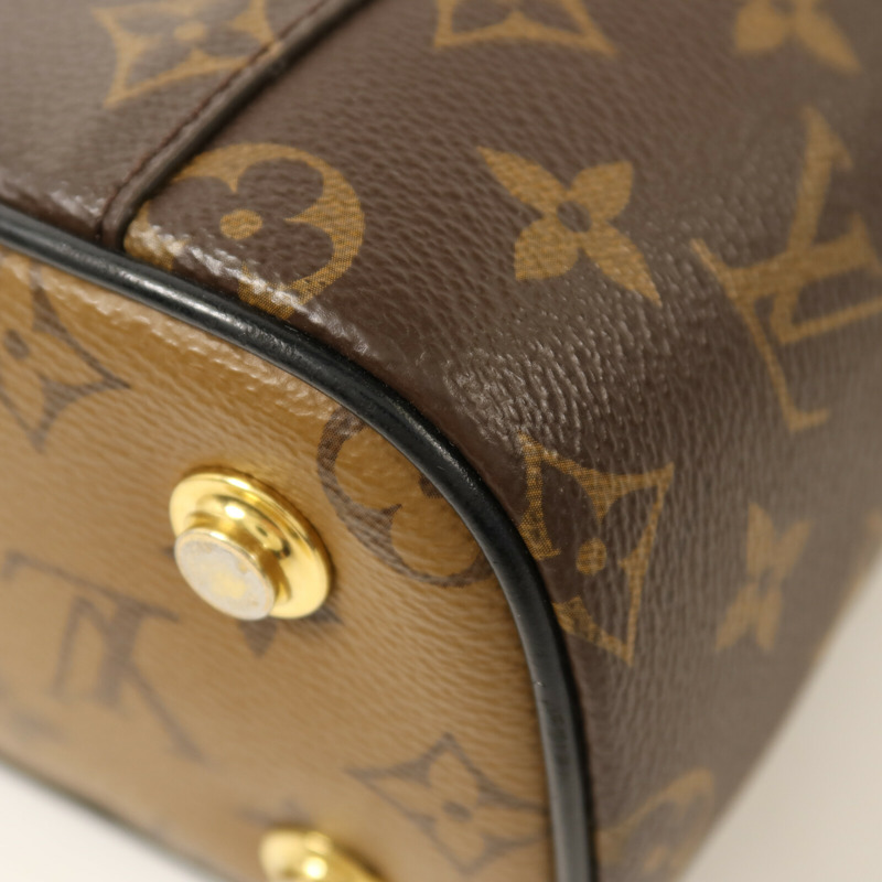 LOUIS VUITTON Monogram Reverse Vanity PM金扣鏈帶手挽肩背兩用袋-13