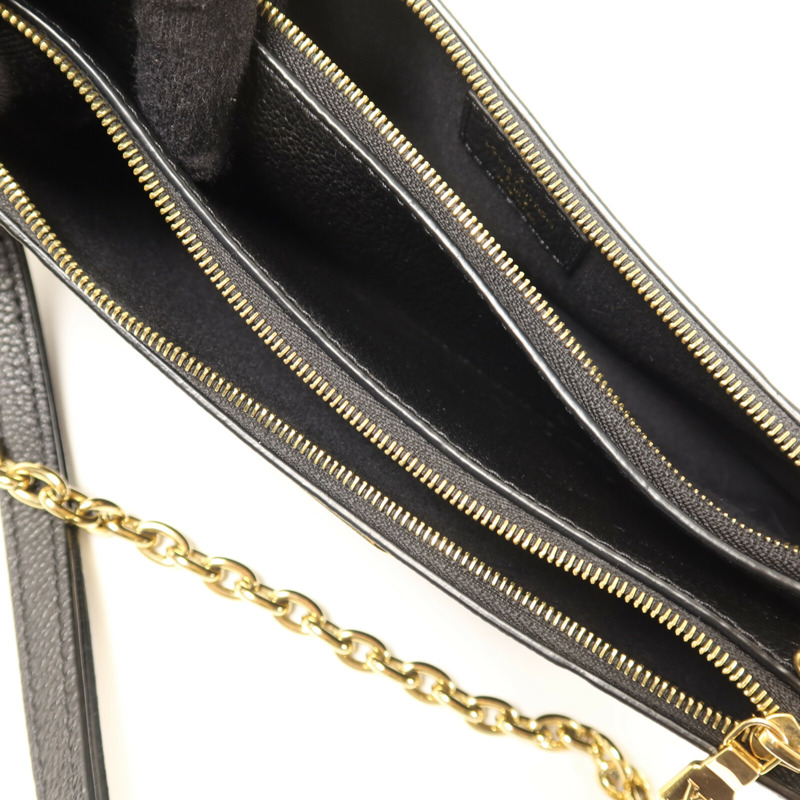 LOUIS VUITTON Monogram Empreinte Liv Pochette金扣鏈帶手挽肩背兩用袋-4