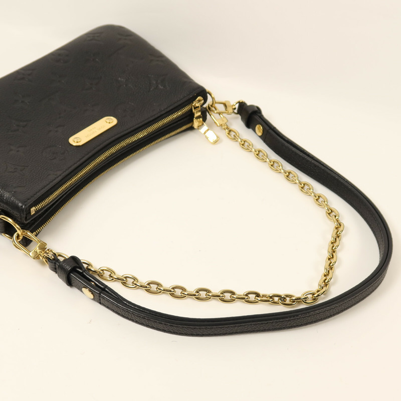 LOUIS VUITTON Monogram Empreinte Liv Pochette金扣鏈帶手挽肩背兩用袋-6