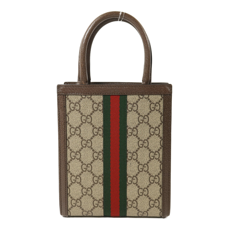 GUCCI 帆布Ophidia Mini Bag金扣手挽肩背兩用袋-1