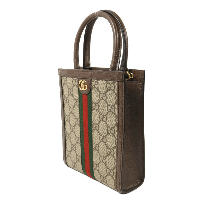 GUCCI 帆布Ophidia Mini Bag金扣手挽肩背兩用袋-2