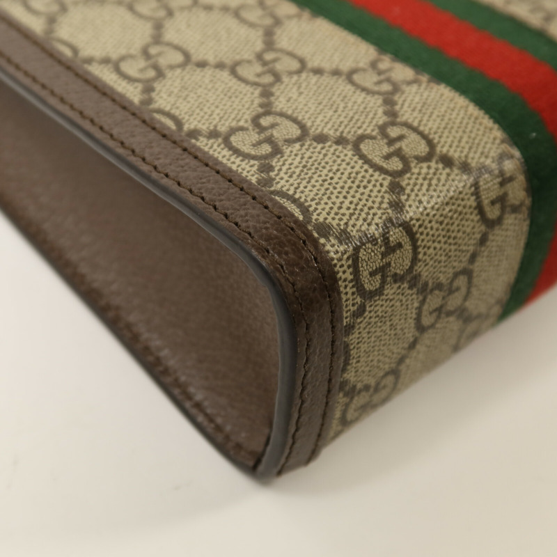 GUCCI 帆布Ophidia Mini Bag金扣手挽肩背兩用袋-11