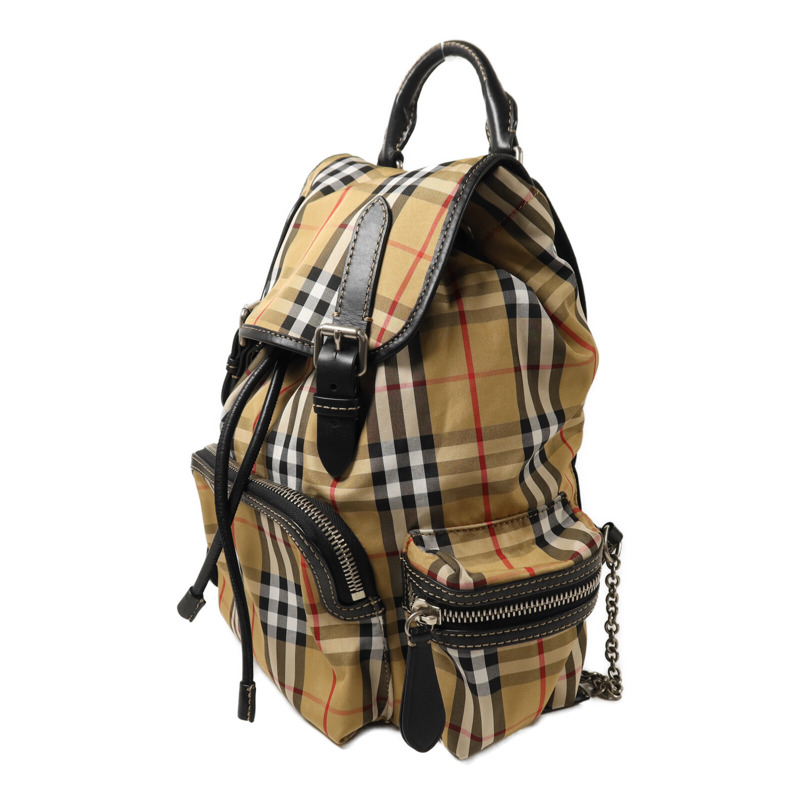 BURBERRY 棉質/尼龍Rucksack銀扣鏈帶背包-2