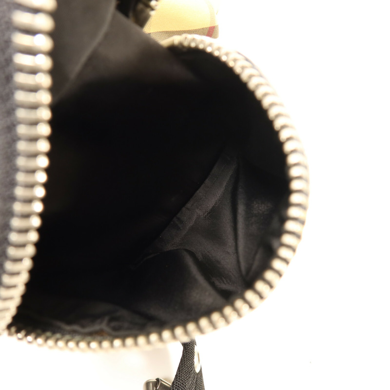 BURBERRY 棉質/尼龍Rucksack銀扣鏈帶背包-5