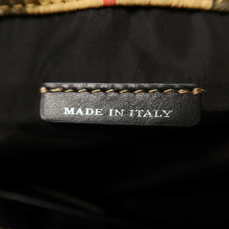 BURBERRY 棉質/尼龍Rucksack銀扣鏈帶背包-9