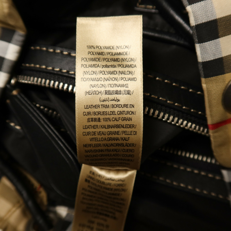 BURBERRY 棉質/尼龍Rucksack銀扣鏈帶背包-11