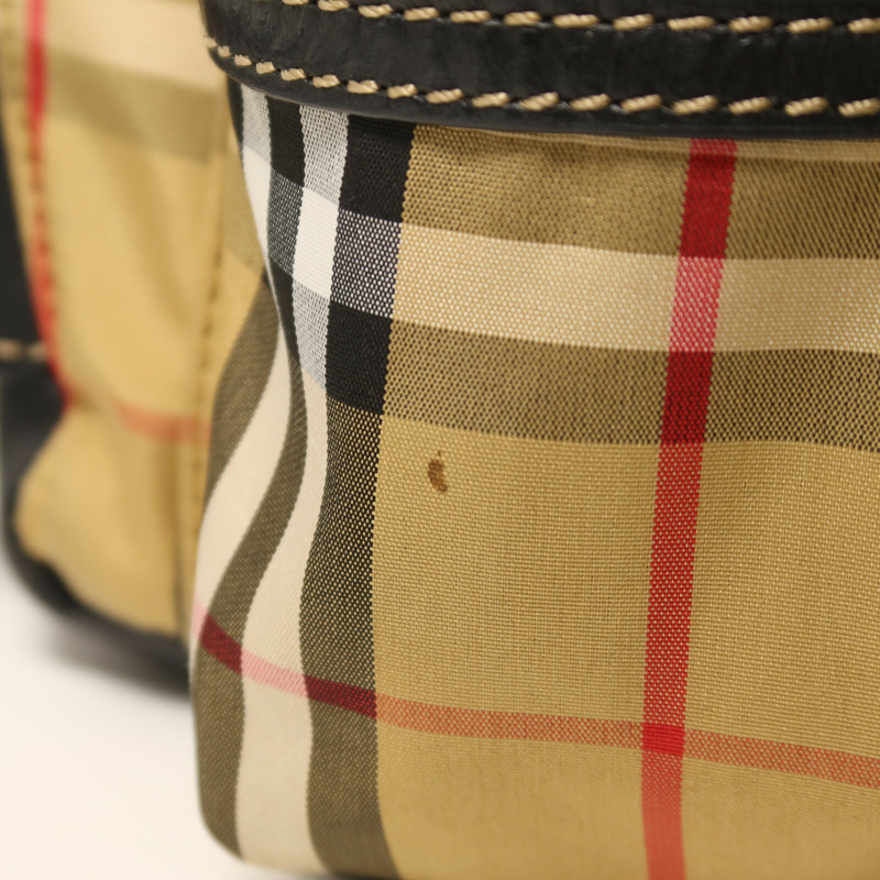 BURBERRY 棉質/尼龍Rucksack銀扣鏈帶背包-20