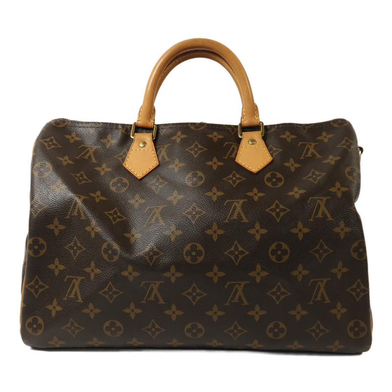 LOUIS VUITTON Monogram Speedy Bandouliere 35金扣手挽肩背兩用袋-1