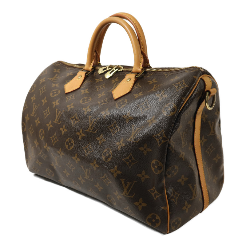 LOUIS VUITTON Monogram Speedy Bandouliere 35金扣手挽肩背兩用袋-2