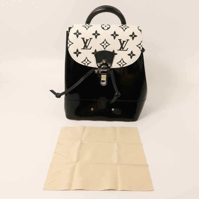 LOUIS VUITTON 漆皮皮革/Monogram Mini Hot Springs銀扣背包-8