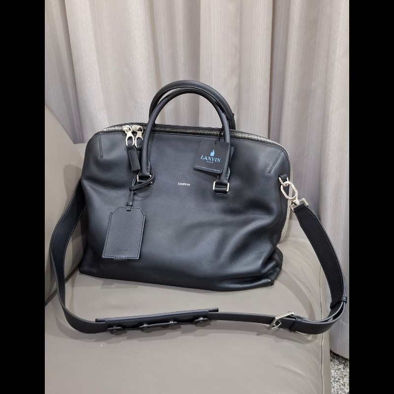 lanvin 最頂級系列 無塗層小牛皮 波士頓商務旅行包-2