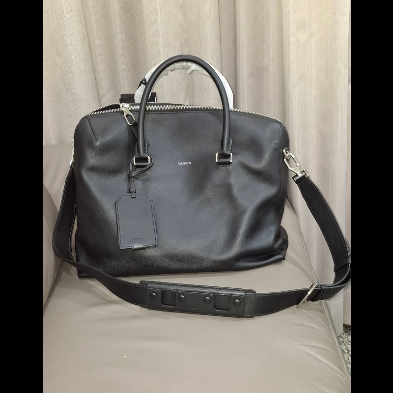 lanvin 最頂級系列 無塗層小牛皮 波士頓商務旅行包-4