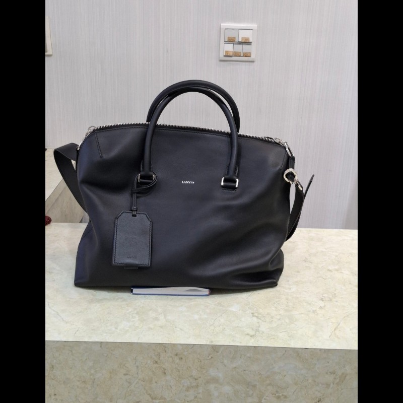 lanvin 最頂級系列 無塗層小牛皮 波士頓商務旅行包-6