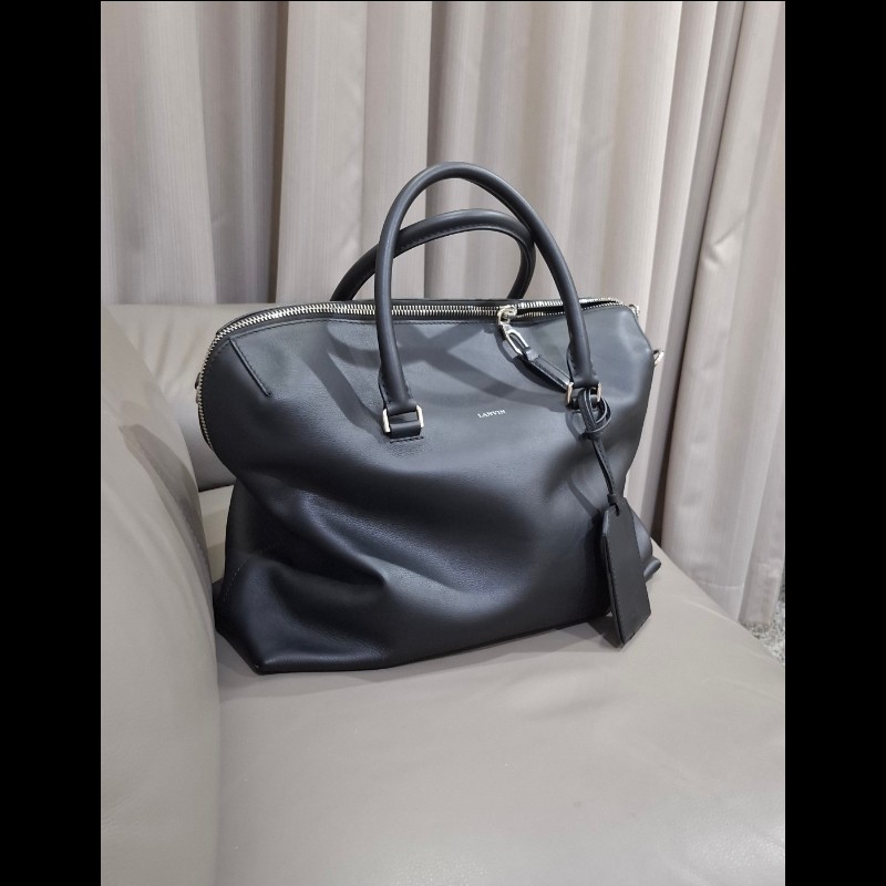 lanvin 最頂級系列 無塗層小牛皮 波士頓商務旅行包-9