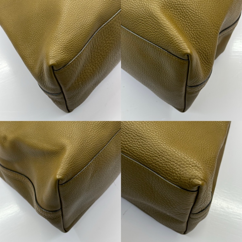 GUCCI 古馳 綠色牛皮肩背包 DRWA STRING SEMI-3