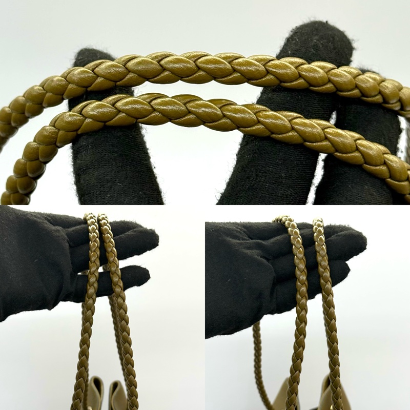 GUCCI 古馳 綠色牛皮肩背包 DRWA STRING SEMI-4