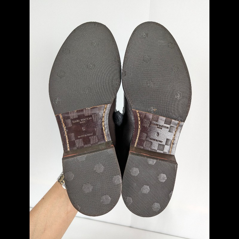 莉亞精品♡LV 深棕色皮鞋 尺碼6 近新閒置-5