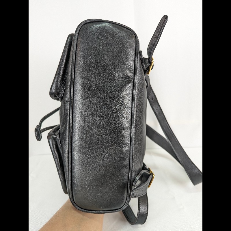 莉亞精品♡Gucci 竹節全皮後背包 二手美品-5