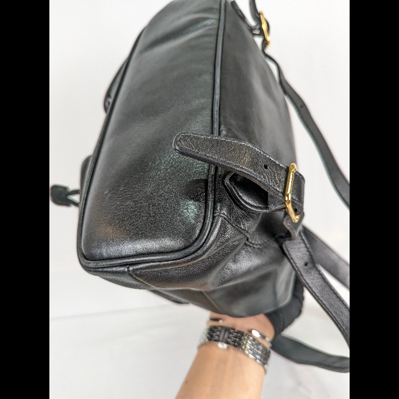 莉亞精品♡Gucci 竹節全皮後背包 二手美品-8