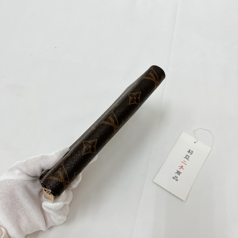 莉亞精品♡ LV M41895 ㄇ拉老花長夾 紫紅 二手-4