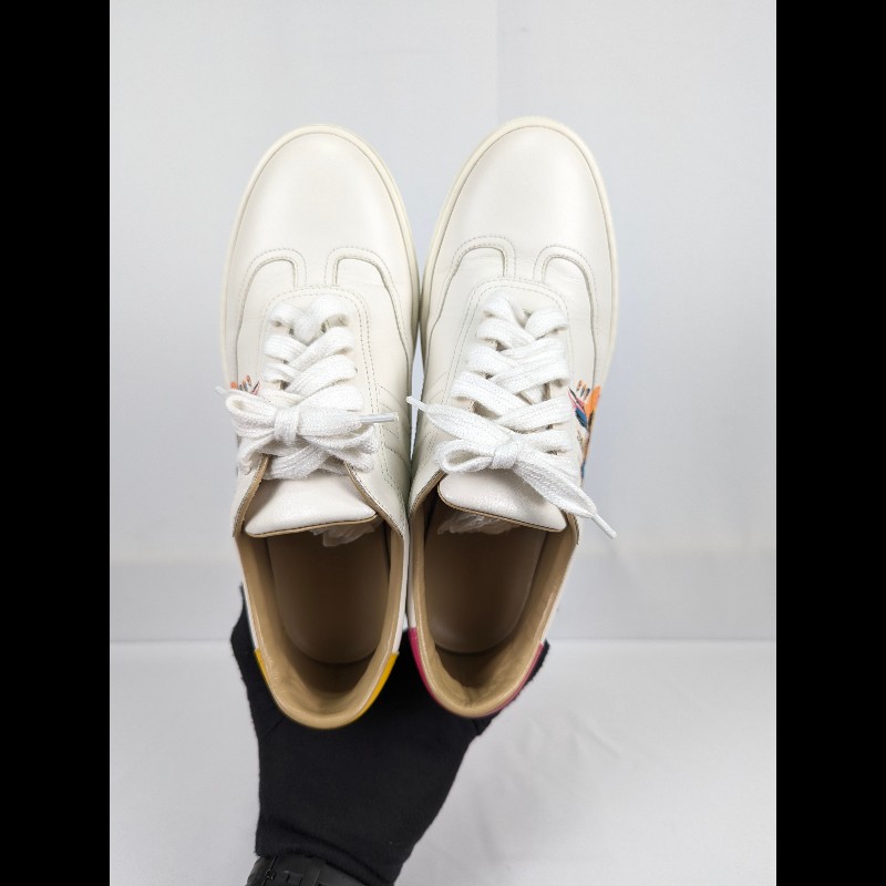 莉亞精品♡HERMES 巨嘴鳥印花休閒鞋 尺碼38.5 二手美品-3