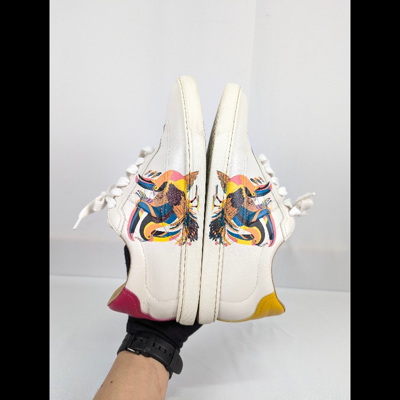 莉亞精品♡HERMES 巨嘴鳥印花休閒鞋 尺碼38.5 二手美品-6