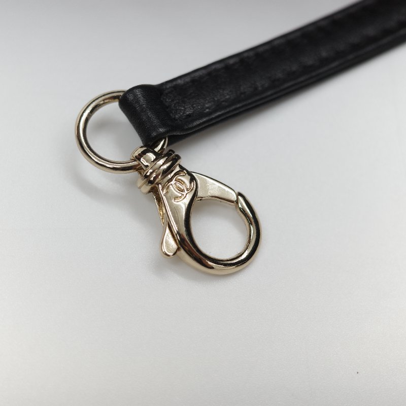 (超級新♥️閒置品)Chanel 香奈兒 黑色 菱格紋 山羊皮 皮穿練 鏈條 束口包 水桶包 斜挎包 AS1699-13