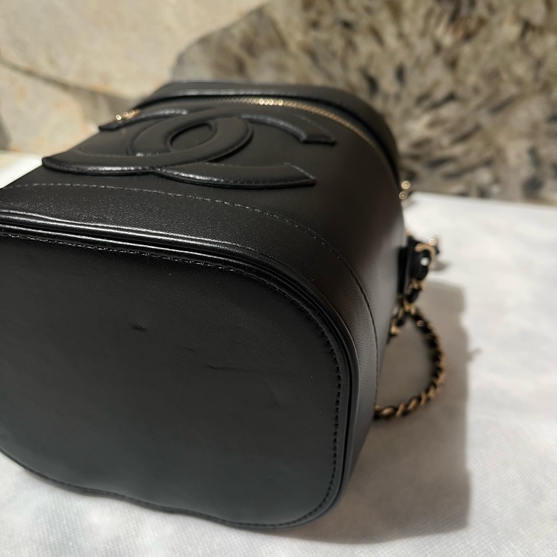 Chanel 黑羊皮單寧內裡Vanity兩用化妝箱-1