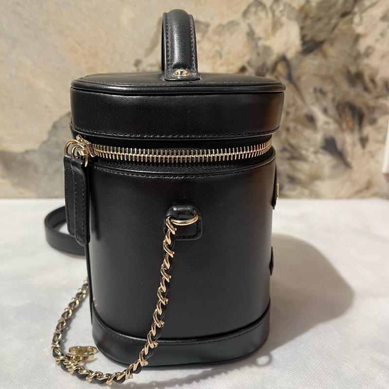 Chanel 黑羊皮單寧內裡Vanity兩用化妝箱-3