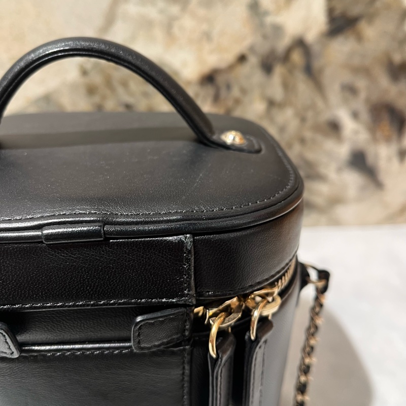 Chanel 黑羊皮單寧內裡Vanity兩用化妝箱-6