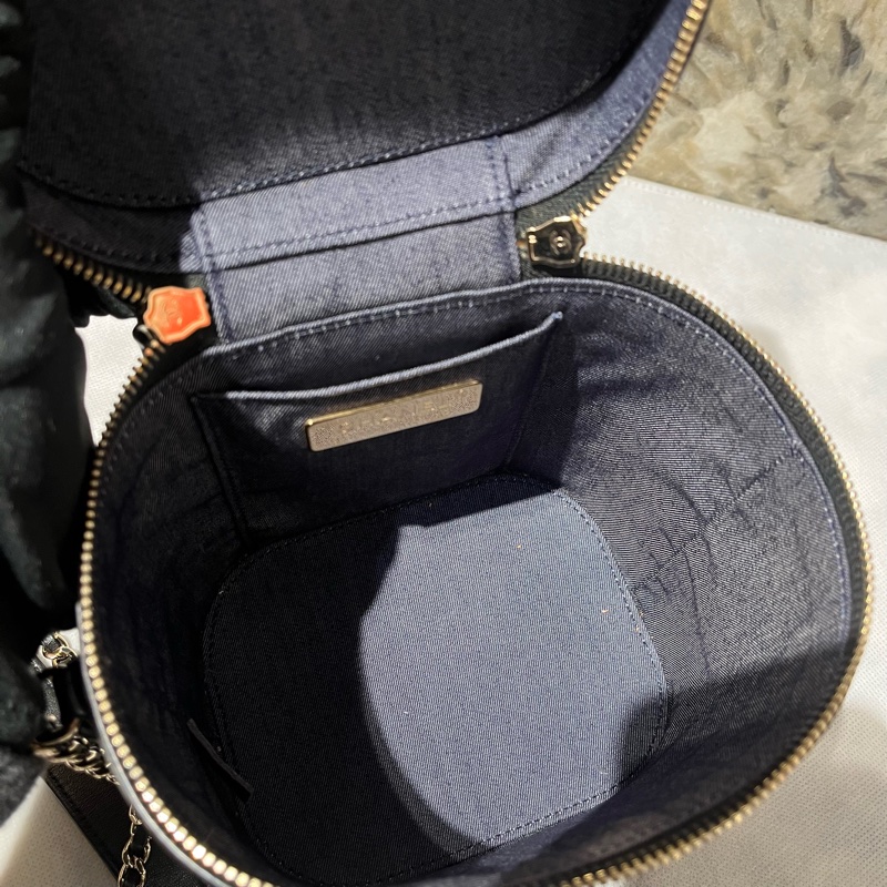 Chanel 黑羊皮單寧內裡Vanity兩用化妝箱-8