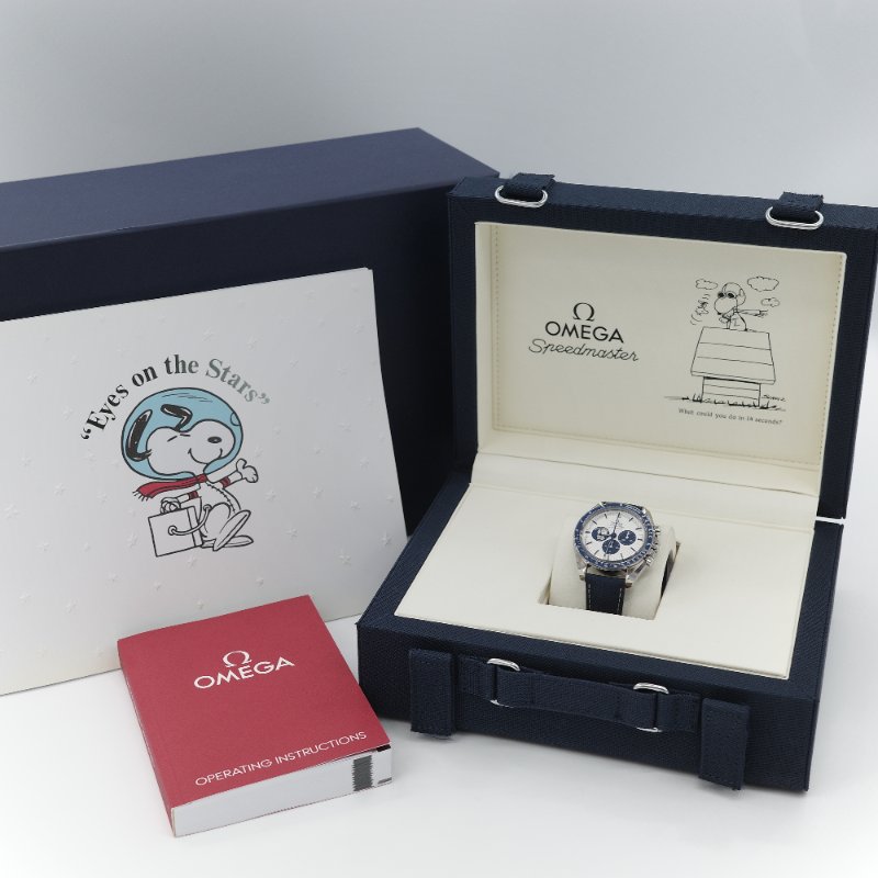 Omega 歐米茄 Speedmaster 超霸「史努比銀質獎」50 週年紀念版 銀白色 腕錶-5