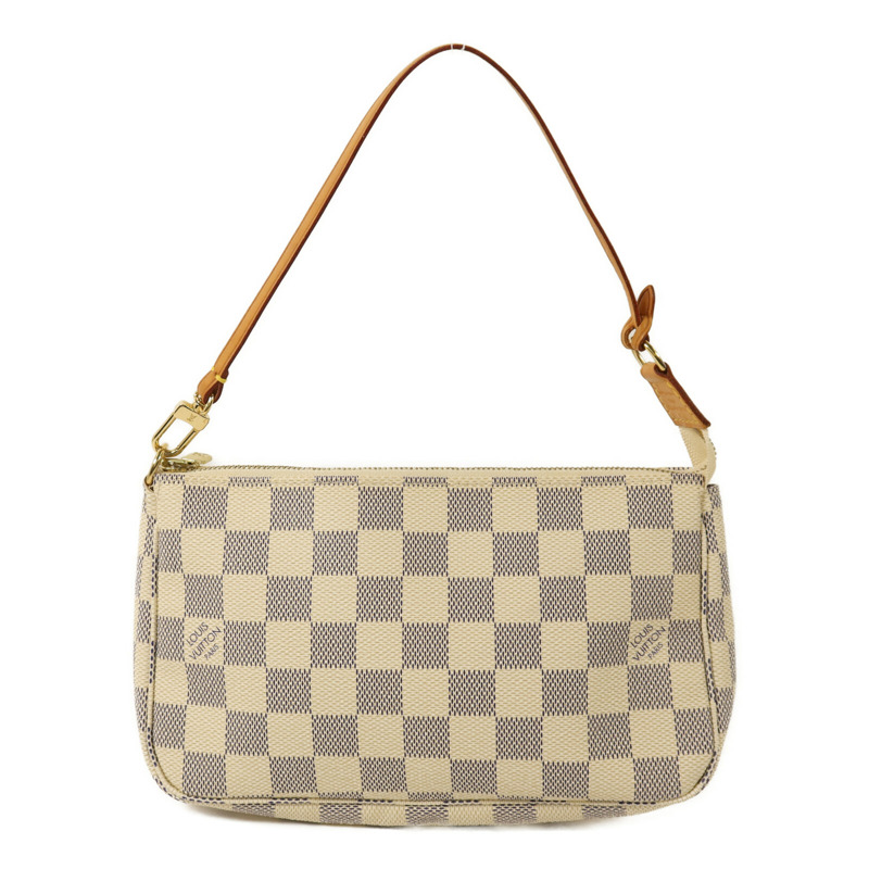 LOUIS VUITTON Damier Azur Pochette Accessories金扣手挽袋-1