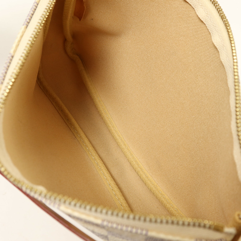 LOUIS VUITTON Damier Azur Pochette Accessories金扣手挽袋-4