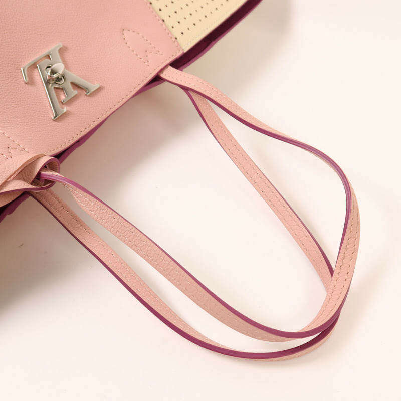 LOUIS VUITTON 牛皮皮革Rockme Cabas銀扣手挽袋-7