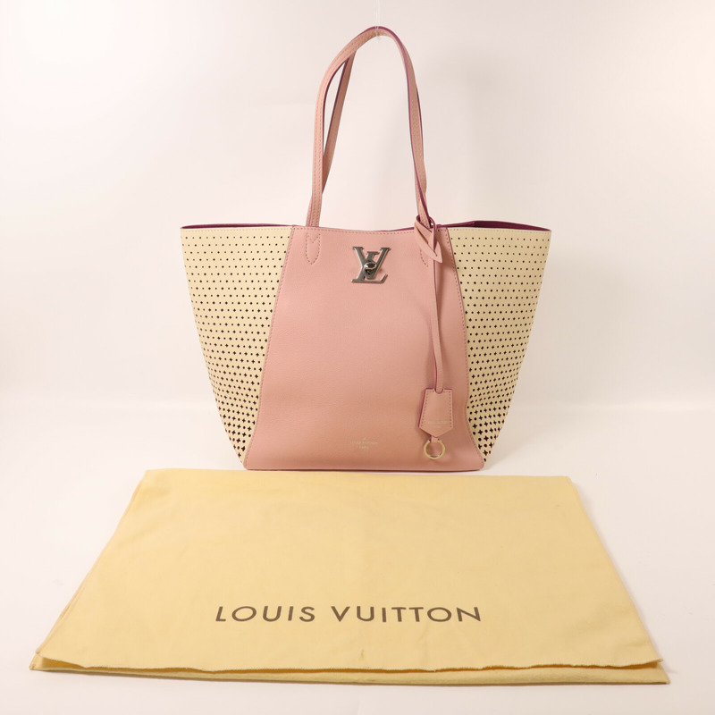 LOUIS VUITTON 牛皮皮革Rockme Cabas銀扣手挽袋-8