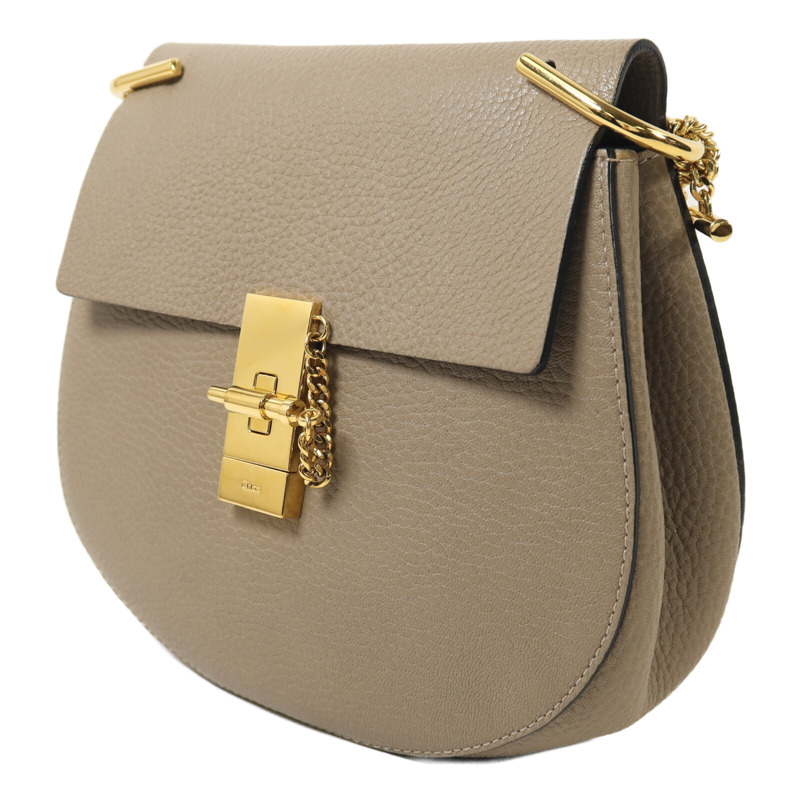 Chloe 牛皮皮革Drew Bag金扣鏈帶肩背袋-2