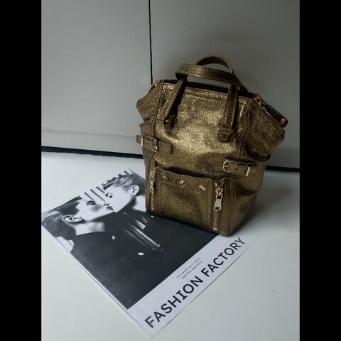 YSL 古銅金皮革小號城市提包 downtown