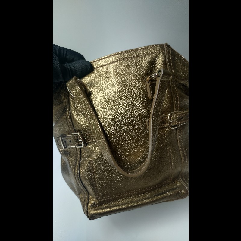 YSL 古銅金皮革小號城市提包 downtown-5